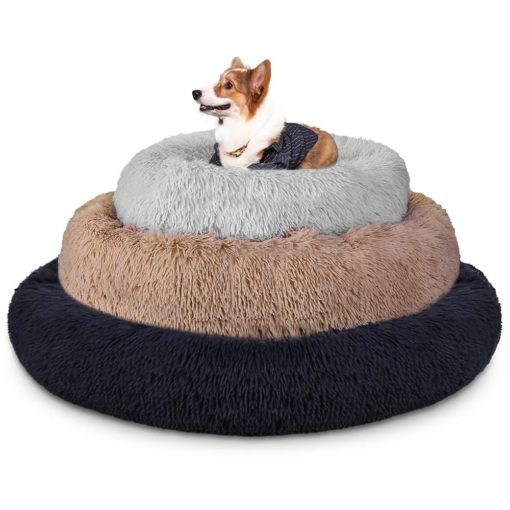 Comfy Pet Bed Calming High Stretch Soft Faux Fur For Dogs Cats - Image 3