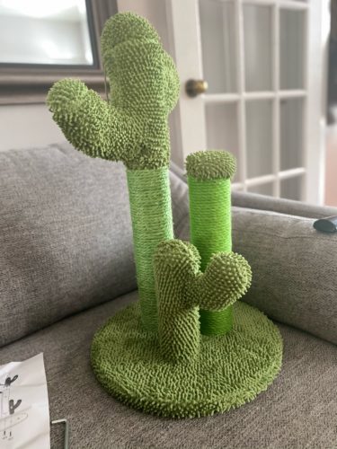 Cute Cactus Pet Cat Tree Toys photo review