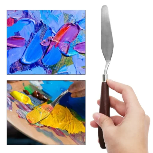 Artist Stainless Steel Palette Scraper Set 5-Piece Knife Kit for Oil Painting Tools - Image 3