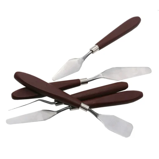 Artist Stainless Steel Palette Scraper Set 5-Piece Knife Kit for Oil Painting Tools - Image 4
