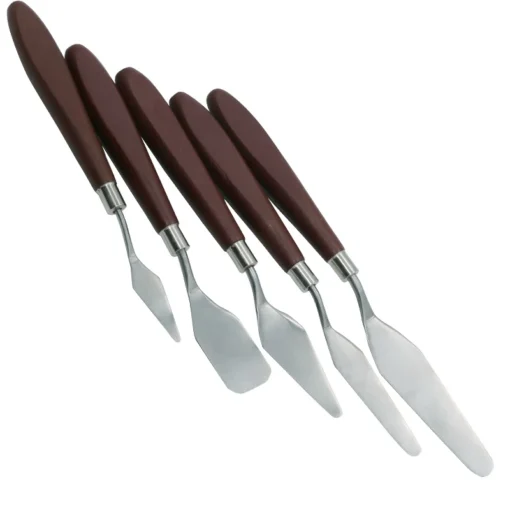 Artist Stainless Steel Palette Scraper Set 5-Piece Knife Kit for Oil Painting Tools - Image 5