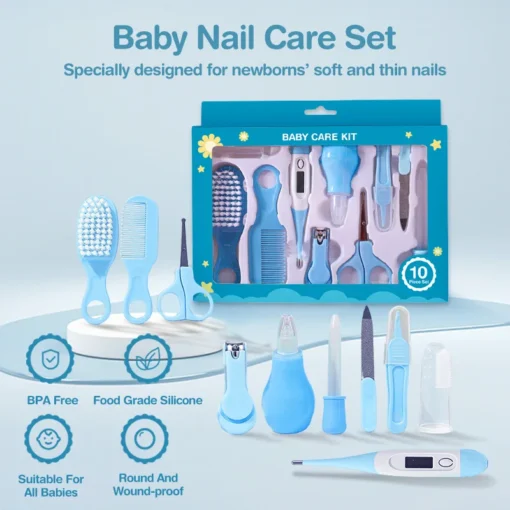 Complete Newborn Baby Care Kit: Thermometer, Grooming Tools, and Health Essentials - Image 2