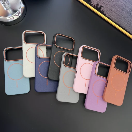 VarityMart Magnetic Leather for iPhone 17 Case – High-End Lychee Texture Flexible Cover, Shockproof, Slim Business Style, Compatible with iPhone 17 Air & Pro Max - Image 6