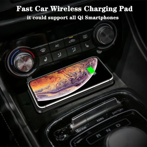 Car Wireless Charger Pad 15W Fast Charging – Compatible with iPhone, Samsung, Silicone Stand with Type-C Cable - Image 2