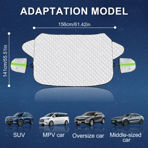 VarityMart Universal Car Windshield Cover – Waterproof, Hail Proof, Sunshade & Snow Protector - Image 5