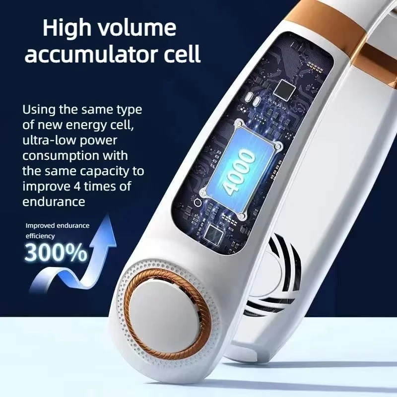Rechargeable USB Neck Fan – Hands-Free Wearable Personal Cooling Fan, Portable Battery-Operated Bladeless Neck Fan for Indoor & Outdoor Use 5 Rechargeable USB Neck Fan – Hands-Free Wearable Personal Cooling Fan, Portable Battery-Operated Bladeless Neck Fan for Indoor & Outdoor Use - Image 5