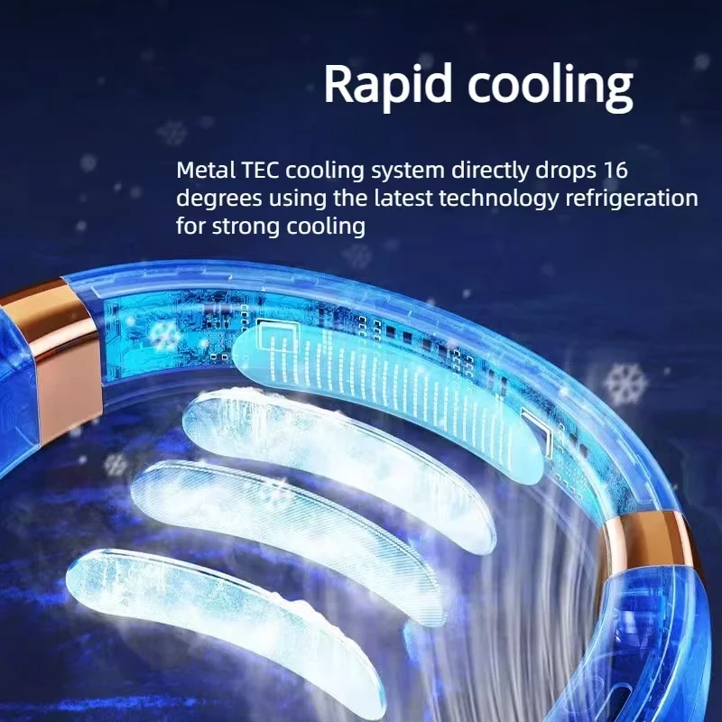 Rechargeable USB Neck Fan – Hands-Free Wearable Personal Cooling Fan, Portable Battery-Operated Bladeless Neck Fan for Indoor & Outdoor Use 4 Rechargeable USB Neck Fan – Hands-Free Wearable Personal Cooling Fan, Portable Battery-Operated Bladeless Neck Fan for Indoor & Outdoor Use - Image 4