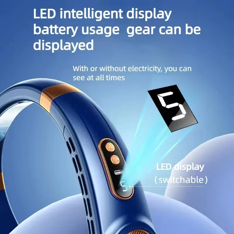 Rechargeable USB Neck Fan – Hands-Free Wearable Personal Cooling Fan, Portable Battery-Operated Bladeless Neck Fan for Indoor & Outdoor Use 6 Rechargeable USB Neck Fan – Hands-Free Wearable Personal Cooling Fan, Portable Battery-Operated Bladeless Neck Fan for Indoor & Outdoor Use - Image 6